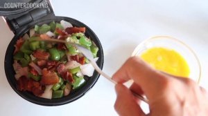 Dash Mini Griddle Recipe: Veggie and Bacon Omelette