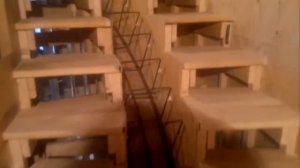 Опалубка и арматура винтовой лестницы.