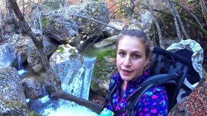 Соколиное Крым. Вдоль реки Коккозка до водопада Серебряные струи