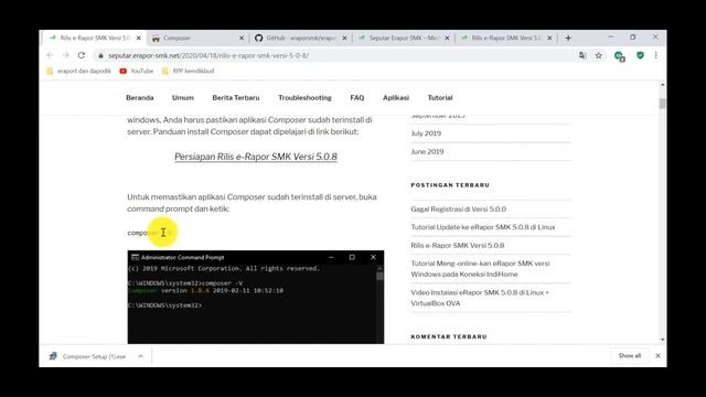 cara cek versi composer di windows melalui command prompt cmd смотреть онлайн