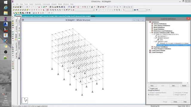 03 Staad Basics - Modeling p2, UBC 97, Concrete смотреть онлайн