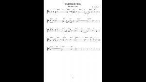 Summertime - George Gershwin - Alto Sax - Sheet music/Notes/Ноты для саксофона.