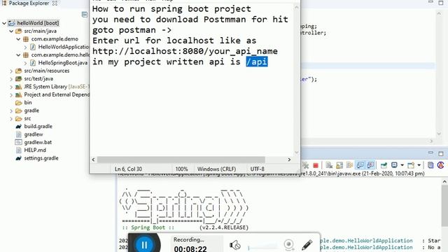 How to create and run spring boot gradle project in sts 4