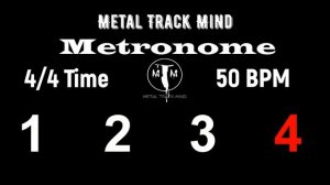 Metronome 4/4 Time 50 BPM visual numbers