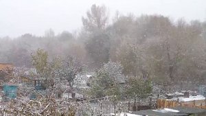 Снег в Орске 18.10.2016 года