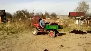 Минитрактор из мотоблока (адаптер к Мотоблоку АГРО ) Homemade garden tractor.