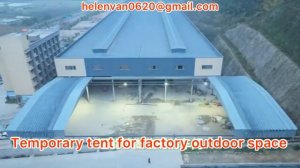 Retractable tunnel canopy electric push-pull tent between factory buildings