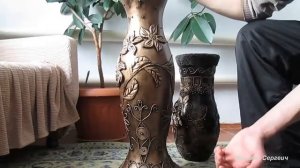 Ваза из картона своими руками. Cardboard vase with own hands