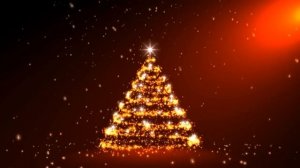 Футаж Елка новогодняя с искрящимися огоньками