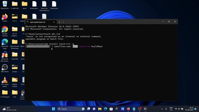 How to fix touch is not recognized as an internal or external command смотреть онлайн