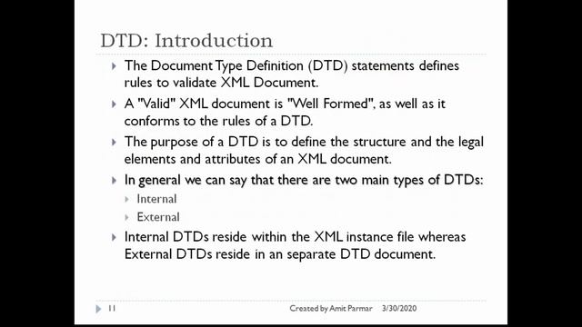 Introduction to XML | DTD | AMIT PARMAR