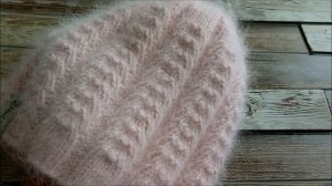 "НОРА" - Тёплая норковая шапочка - Вяжем спицами круговыми рядами