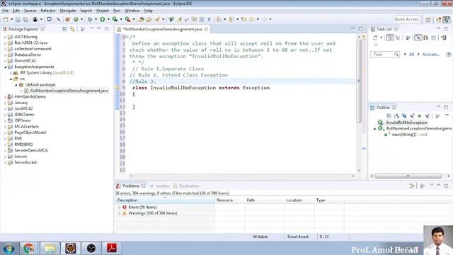 Java Programming : Final,Finally &Finally (): Assignment on User define смотреть онлайн