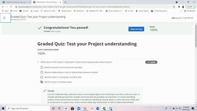 Exploratory Data Analysis in Google Sheets | Coursera | Quiz Answers | Guided Project | IIT Bombay