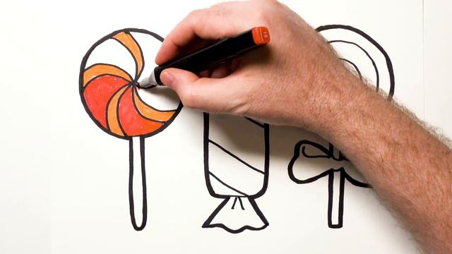 Candy drawing for kids | Конфеты рисование для детей смотреть онлайн
