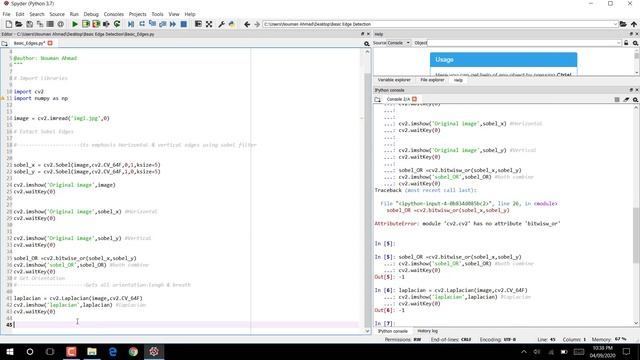 Basic edge detection | OpenCv