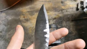 Изготовление ножа на гриндере. Как сделать канадскиий нож. How to make a Canadian knife.