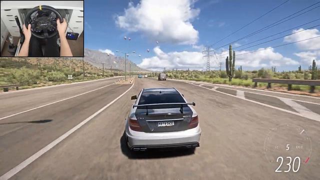 Mercedes C63 AMG | Forza Horizon 5 | Steering Wheel Gameplay смотреть онлайн