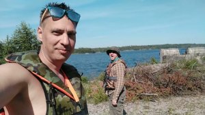 Отдых в Карелии на Ладоге в Шхерах с собакой. Жизнь в палатке.