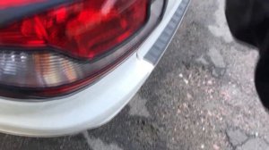 Установка лип-спойлера "SAMURAI" на Lada Granta FL кузов лифтбек