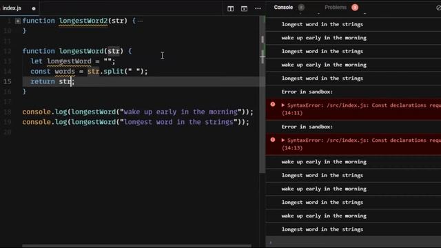 Javascript Challenge - Find Longest Word | Urdu / Hindi