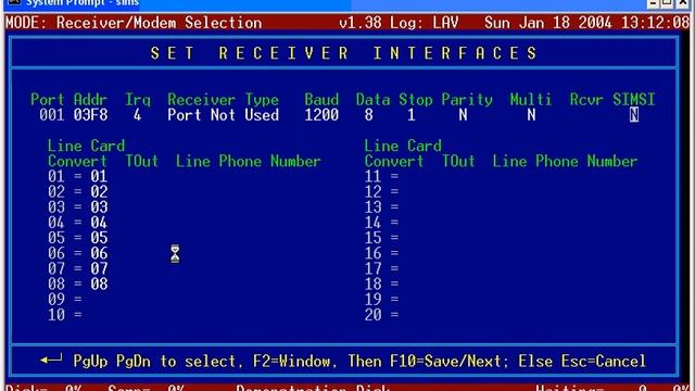 SIMSII Management (Set Receiver Interfaces)