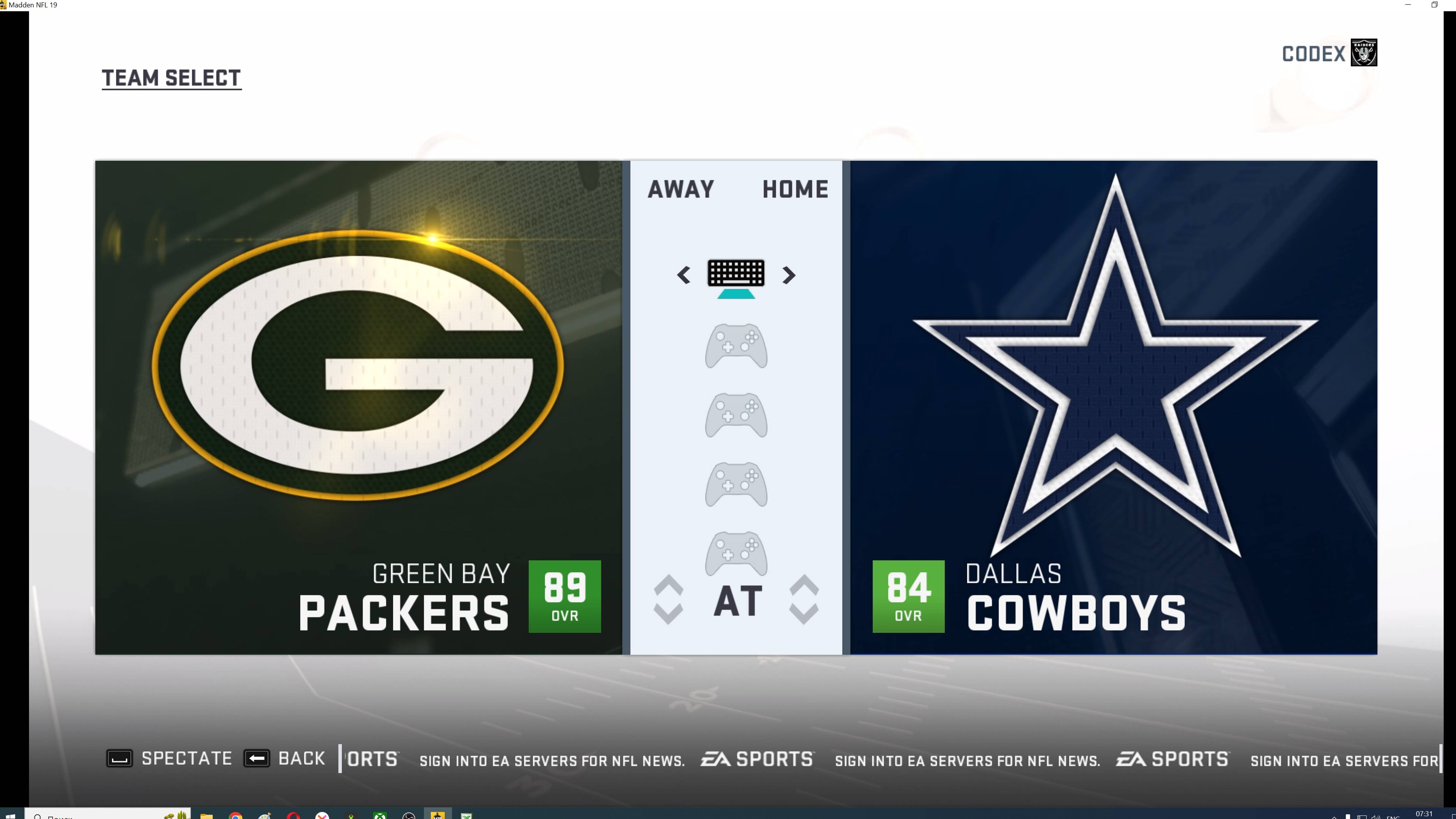 NFL 19 GREEN BAY Packers - DALLAS Cowboys