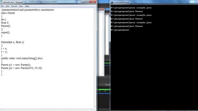 JAVA PARAMETERIZED AND PARAMETERLESS CONSTRUCTOR смотреть онлайн
