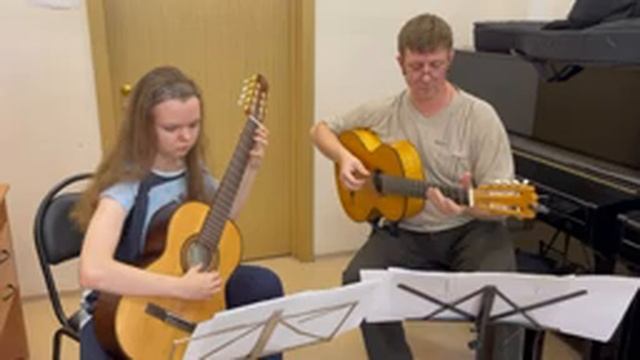 Семиструнные гитары. "Выйду ль я на реченьку" обр.А.Сихры, "Как у наших у ворот" обр. С.Аксенова смотреть онлайн