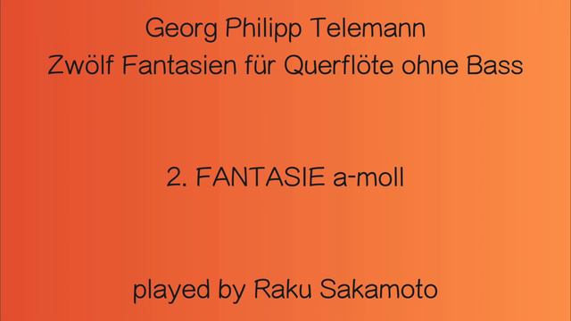 G. Ph. Telemann: 12 fantasias for flute without bass - 2. a minor смотреть онлайн