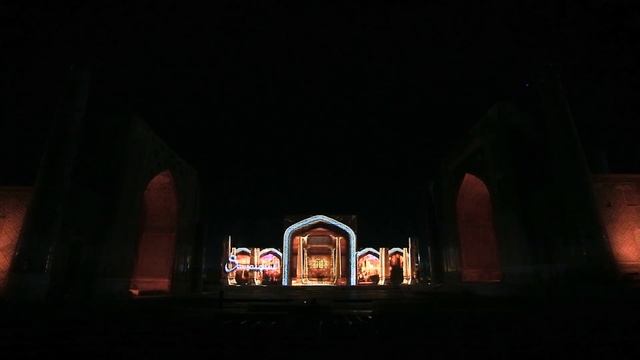 Лазерный Шоу  на Регистане Самарканд/ Laser show Registan Samarkand