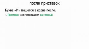 Правописание И-Ы в корне слова после приставок (5 класс, видеоурок-презентация)