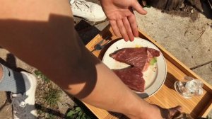 Классический стейк на камне