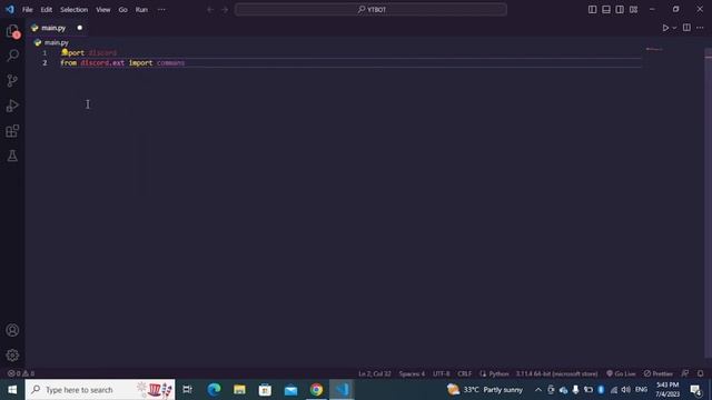 Creating a Discord Bot from Scratch: Episode 1 - Setup and First Command Tutorial