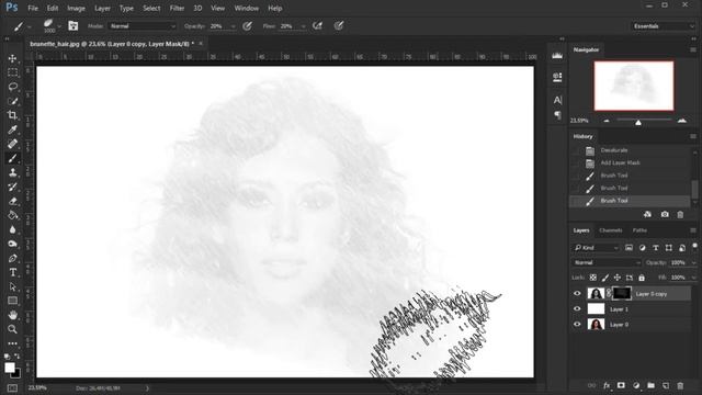 Pencil Sketch Effect | Photoshop CC Tutorial смотреть онлайн