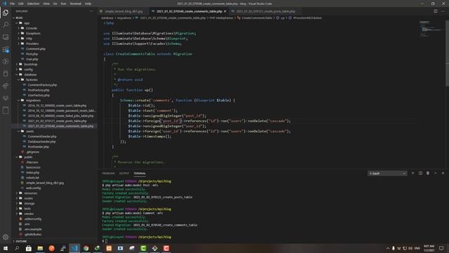 Laravel RESTful Api #04 - Database Migrations & Models