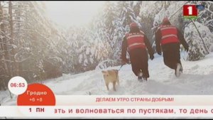 О работе кинологов МЧС в сюжете Беларусь-1