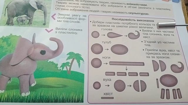Образотворче мистецтво (2 клас). Карнавал тварин. Ліплення слоника. смотреть онлайн