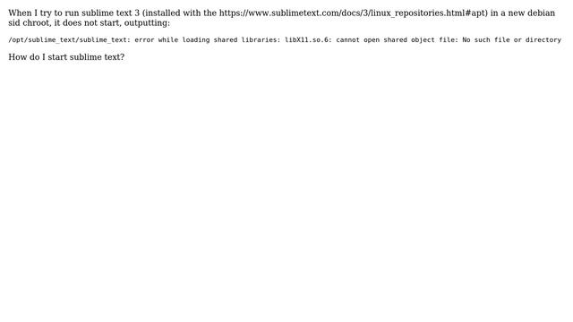 Sublime text: error while loading shared libraries смотреть онлайн