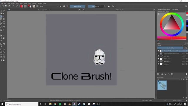 Krita - How to use the clone tool смотреть онлайн