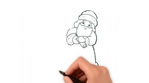 Дед мороз, как нарисовать деда мороза,