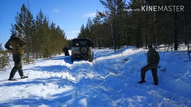 По жёсткому бездорожью на озеро Сурмятино.