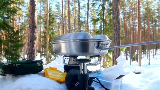 Поход в лес весной,новый походный набор,сковорода в чехле. смотреть онлайн