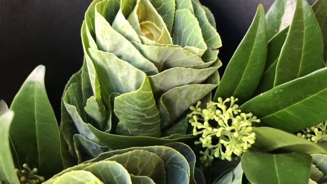 Букет с зеленой брассикой смотреть онлайн