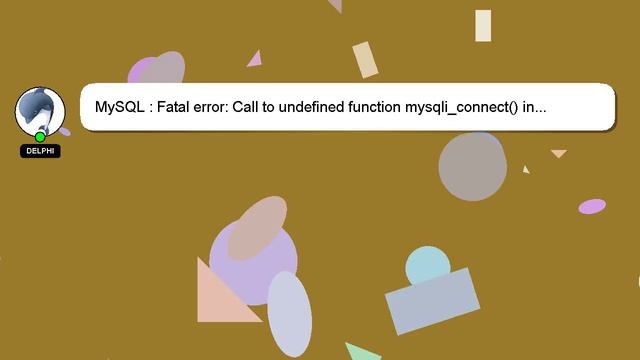 MySQL : Fatal error: Call to undefined function mysqli_connect() in... while connecting PHP 5.4.22 смотреть онлайн