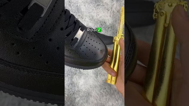 Nike Air Force 1 Black Real vs Fake difference,Have you noticed this before?