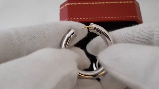 Видео оригинальные винтажные серьги Картье белое золото смотреть онлайн