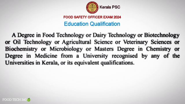 Kerala PSC Food Safety Officer Exam Notification 2024 🤩 | Kerala PSC FSO 2024