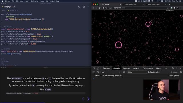 Курс по разработке на Three.js lesson18 / Частицы