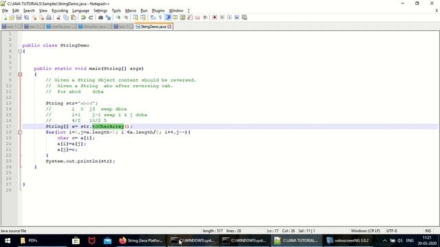 reverse a string in java using for loop смотреть онлайн